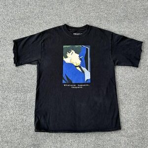 Cowboy Bebop Shirt Mens Medium Black Spike Whatever Happens Graphic Anime Tee